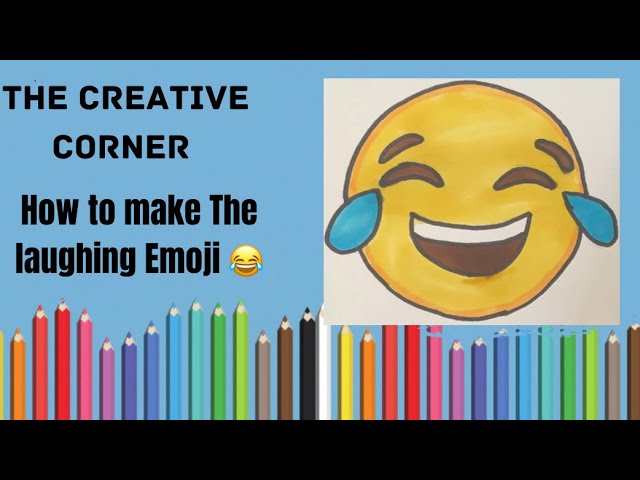 How To Make The Laughing Emoji 😂😂/easy drawing for kids/step by