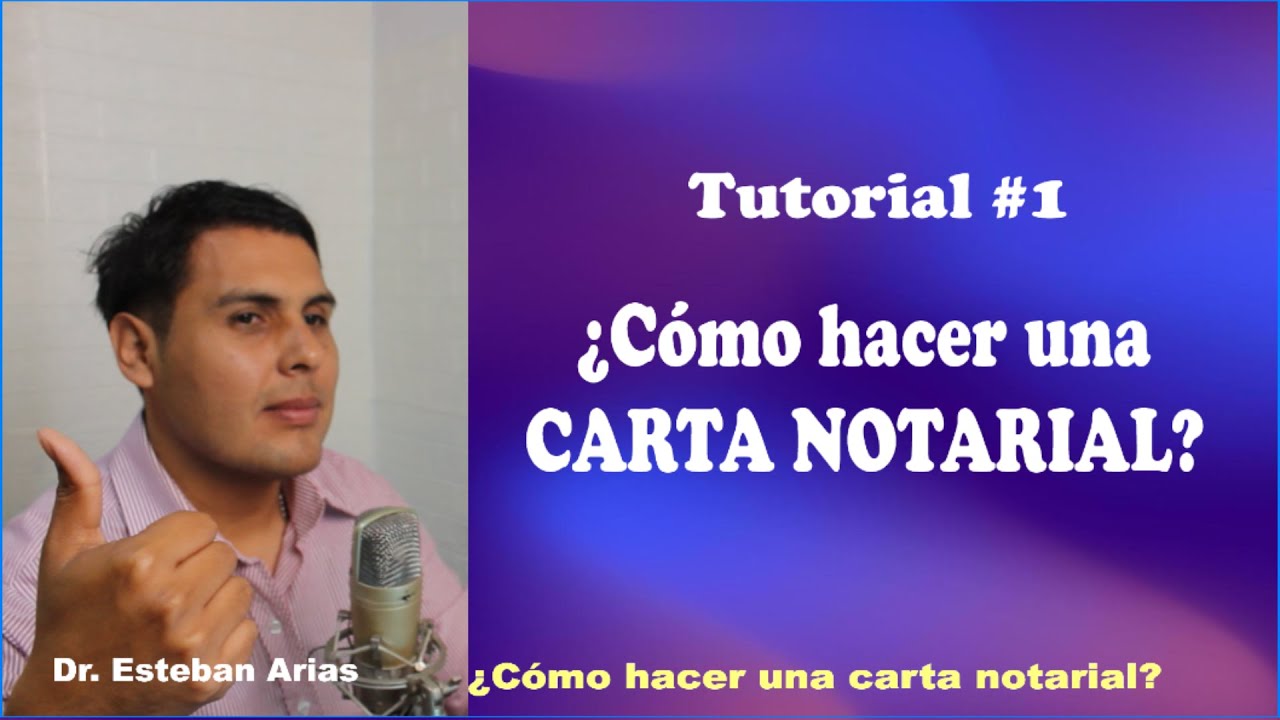 T1: ¿CÓMO HACER UNA CARTA NOTARIAL? - FÁCIL Y RÁPIDO