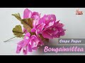 Easy crepe paper Bougainvillea - HanaDIY