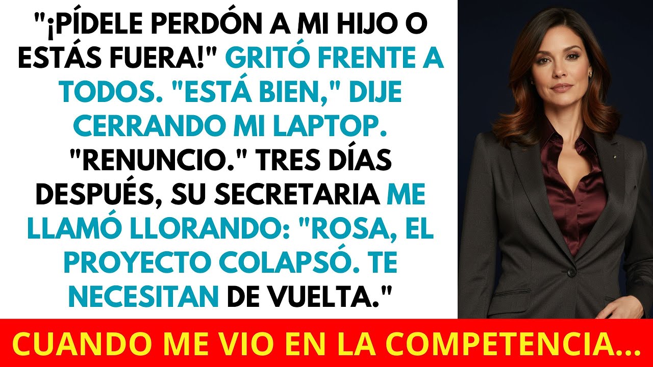 “¡Estás Fuera del Proyecto Hasta que le Pidas Perdón a Mi Hijo!”— Así que Renuncié. Luego Pasó Esto.