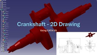 CATIA V5 Crankshaft Drawing | Beginner’s Guide to 2D Drafting