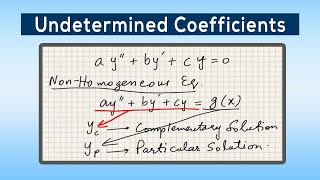 Undetermined Coefficients Superposition Method to Solve Non-Homogeneous Differential Equation