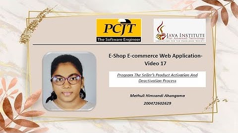 Building a ecommerce web application | Web Project Task 17 | Java Institute | Methuli Ahangama