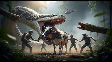 Brave Heroes Save Innocent Mother Cow from Giant Python’s Attack | Real Animal Rescue Documentary
