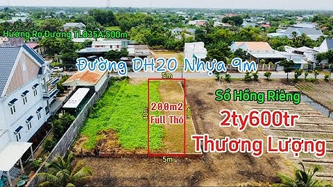 Đất Cần Giuộc : 200m2 Full Thổ Cư Mặt Tiền Đường DH20 Kế Bên Trường Cấp 1,2 Phước Lâm