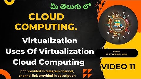 What is Virtualization and Uses of Virtualization in Cloud Computing in Telugu  #virtualization #cc