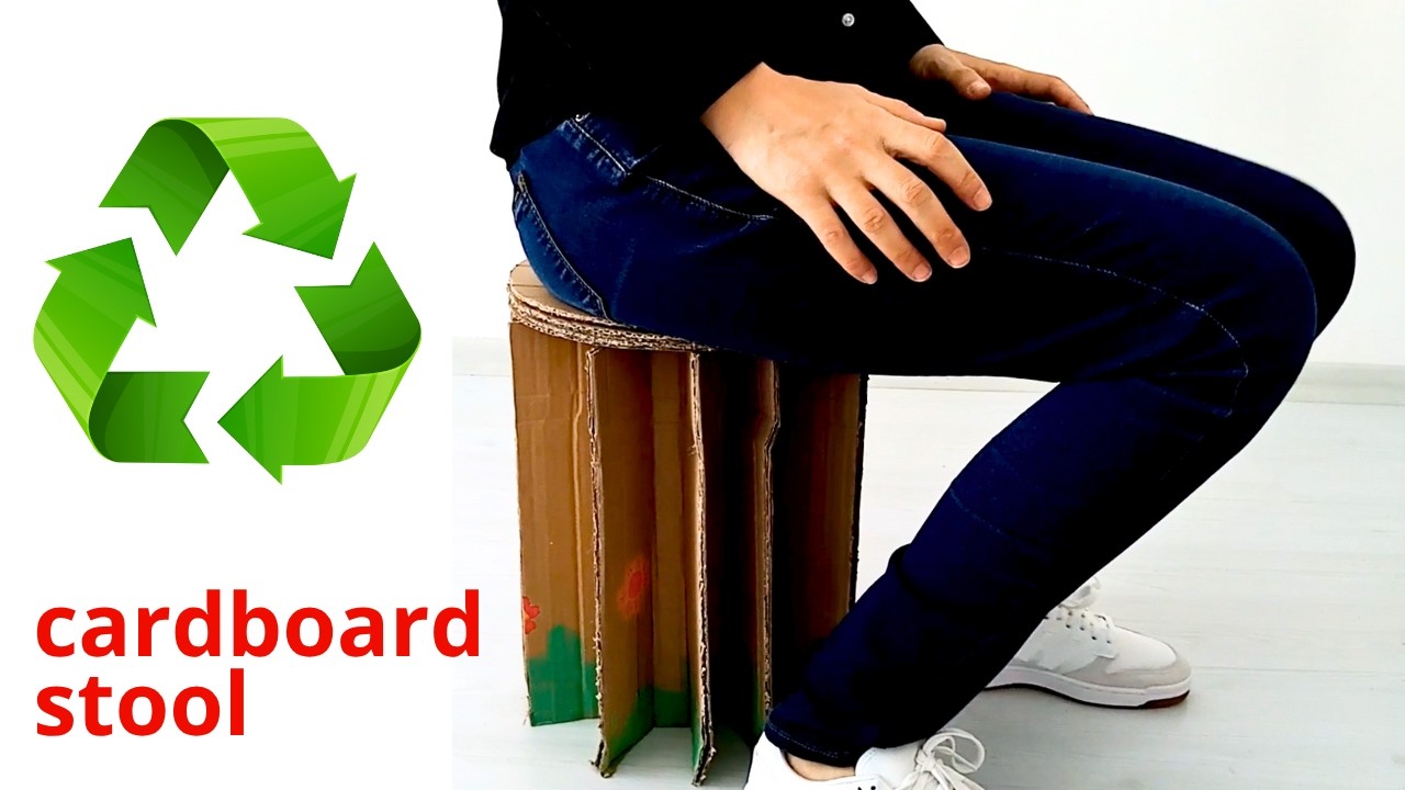 How to Make Stool at Home with Cardboard / DIY Stool from Cardboard / Cardboard Furniture