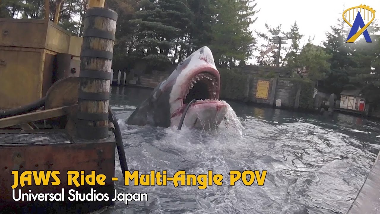 Jaws Ride at Universal Studios Japan - 2016 Multi-Angle POV - YouTube