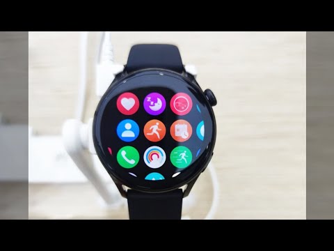Huawei Watch 3 with HarmonyOS UI، round dial and circular functional key