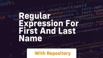 regular expression for first and last name