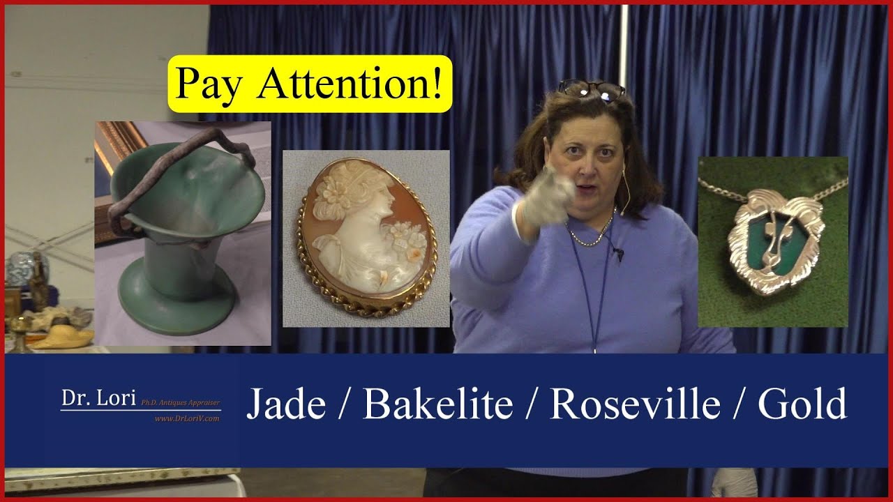 Treasures Uncovered! Gold & Jade Jewelry, Italian Cameo, Roseville