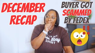 DECEMBER RECAP: what sold for over $30, Buyer Scammed, Mercari finally is working, wtf Poshmark?