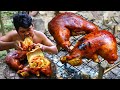 Cooking Shrimp,Seafood in 10kg Pig Stomach - New Way Cook Shrimp in Pig Stomach bbq Recipe