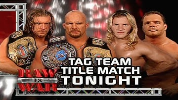 Stone Cold & HHH Vs Chris Jericho & Chris Benoit WWF Tag Team Championship Part 1