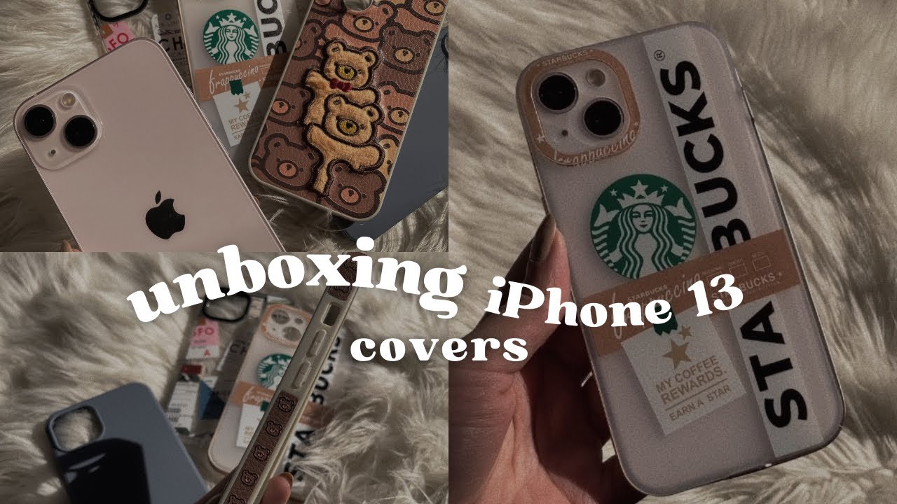 Unboxing aesthetic iPhone 13 covers/cases haul ! 🧋 