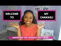 Welcome to My Channel! MARKETING. MONEY. MAKING IT HAPPEN.