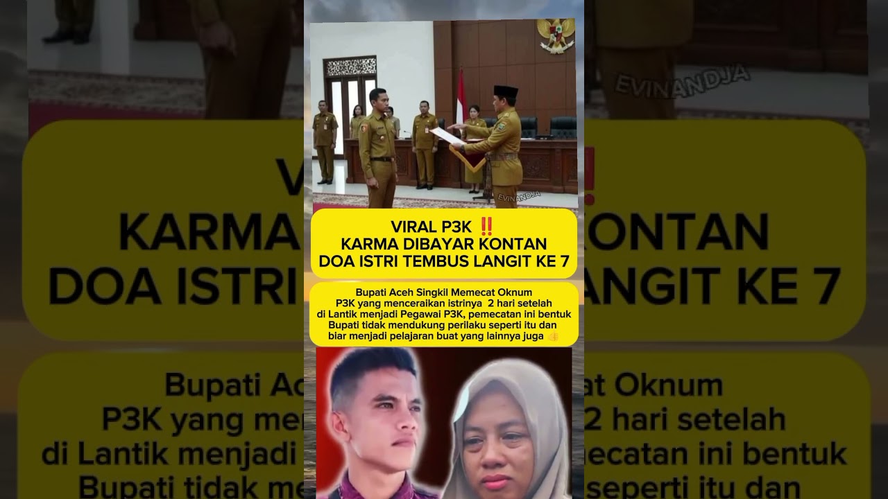 Viral P3K!!  Karma di bayar kontan doa istrinya tembus langit ke 7 