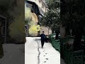 Let's enjoy snowfall with smoke bomb... #shorts #snowfallshimla