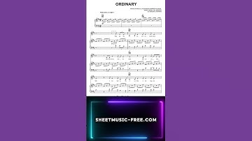 Thumbnail of Ordinary - Alex Warren | Piano Sheet Music 🎵🎹