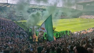 GREEN BRIGADE JOE HART FAREWELL TIFO & PYRO