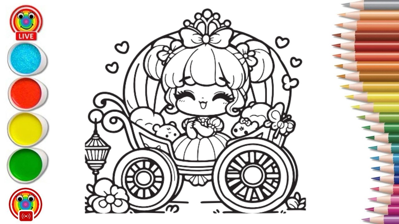 Cách tô màu búp bê xinh đẹp cho bé - How to Color Beautiful Doll ...