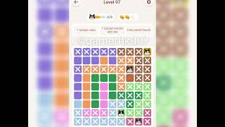 Meowdoku Brain Puzzle level 97 Walkthrough Solution 