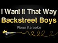 Backstreet Boys - I Want It That Way (Piano Karaoke)