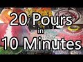 20 Acrylic Pours in 10 minutes