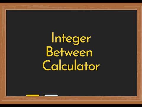 Integer Between Calculator