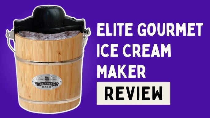 Elite Gourmet Old Fashioned Ice Cream Maker 
