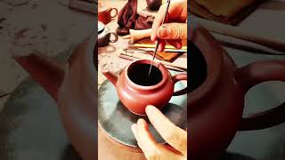 Handmade Pottery Craft Shaping Clay Teapot Lid