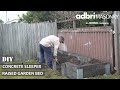 How to diy build a concrete sleeper raised garden bed