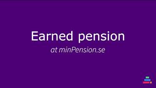 Earned pension at minPension.se