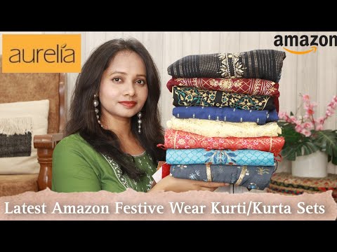 Buy Aurelia Women's Viscose Regular Kurti (23FEA30314P-702063_Blue at Amazon .in