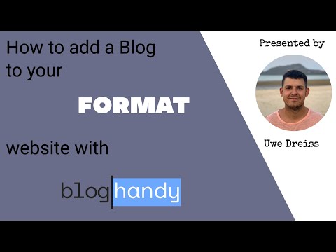 How to add a Blog to your Format website with BlogHandy