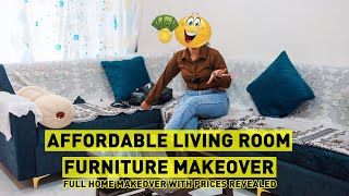Affordable Living Room Furniture Makeover | Full Home Makeover with Prices Revealed #livingroomdecor