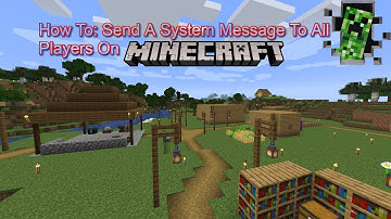 How to send colored System Messages to all players in Minecraft Server/Realm in 2020!
