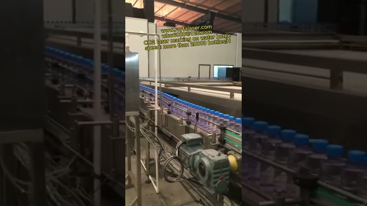 High speed Co2 Laser Marking on the water bottle