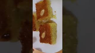 basbousa Delicious Middle Eastern cake البسبوسة بدون بيض الهشة والطرية homemade deliciousfood