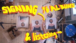 Listening party - Signing vinyls to early orders