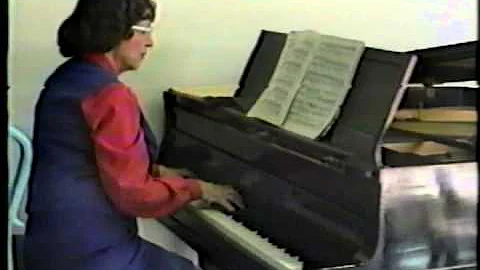 Jeannette (Albert) Dritz playing piano