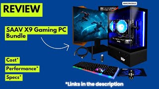 Saav X9 2025 Gaming Pc Bundle I5-8500T Rx 560 Prebuilt Desktop Review 22 Monitor Included