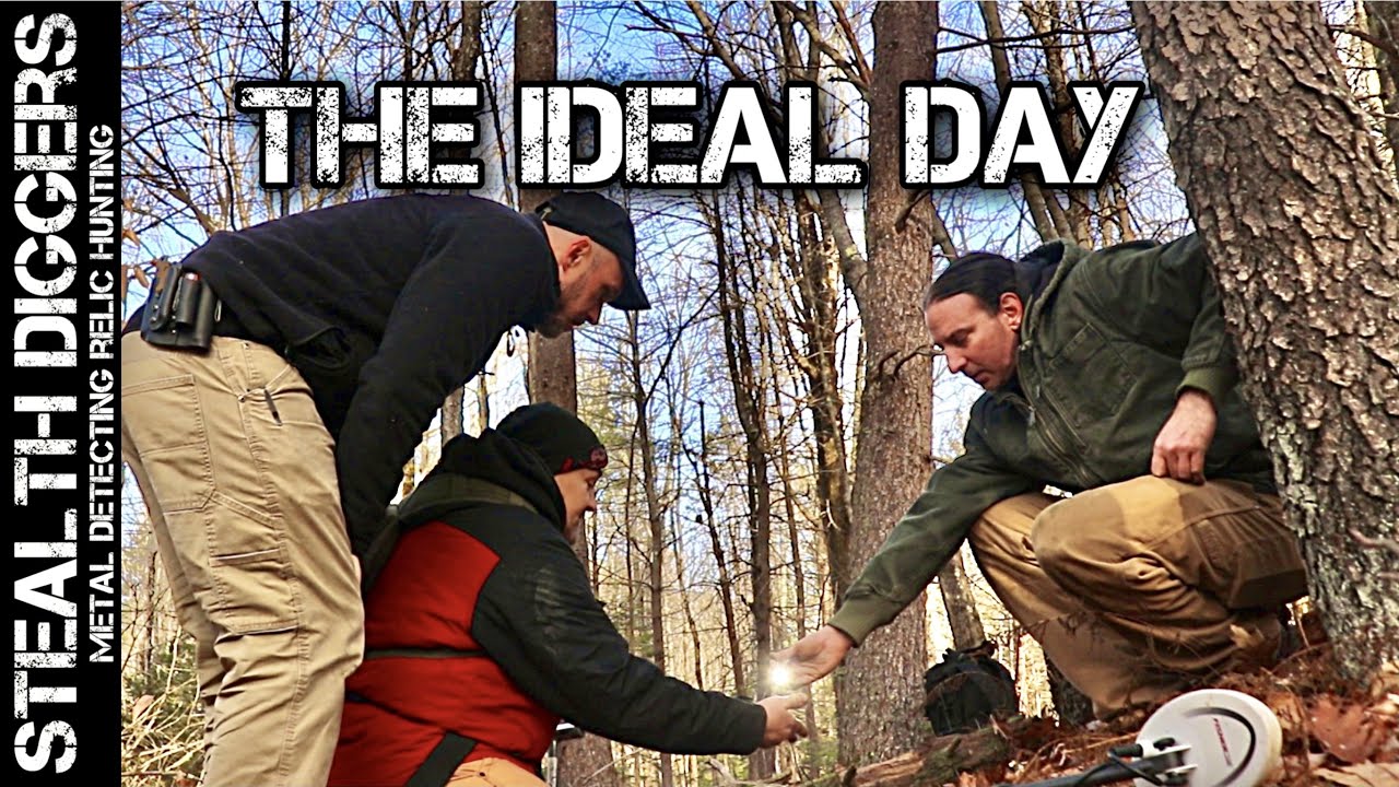 Ideal metal detecting day an untouched cellar hole finding old coins ...