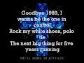 1989 - Mindless Self Indulgence (Lyrics)