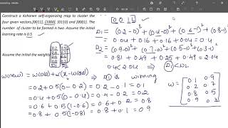 soft computing: Kohonen self-organizing feature map screenshot 2