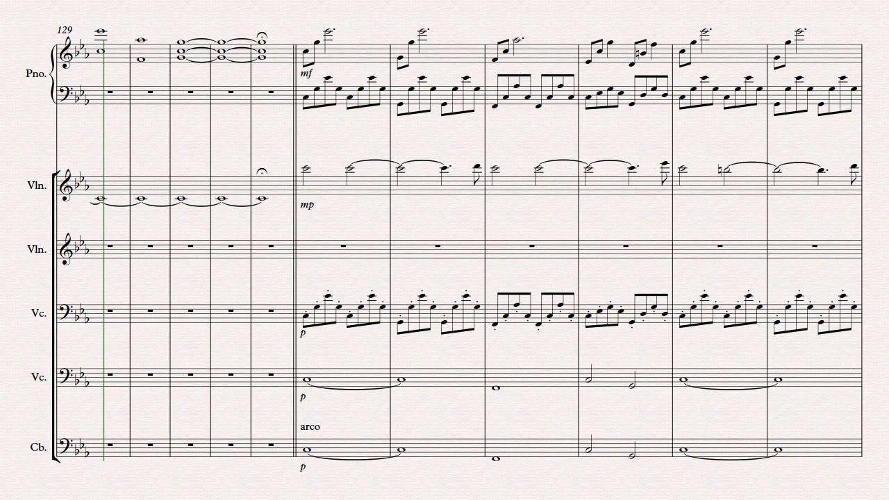 Light of - Piano/Strings Arrangement (sheet music) - YouTube