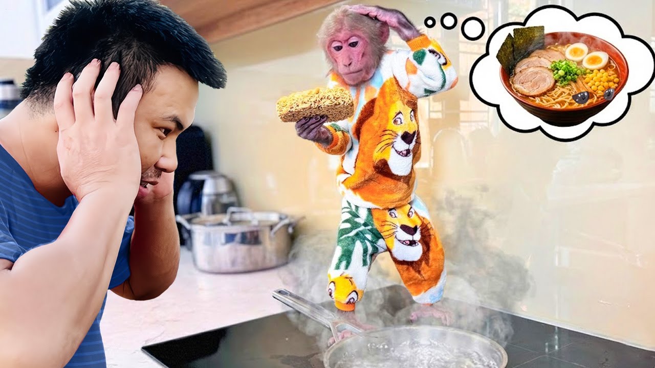 So Funny! Bibi Gets a Headache Cooking Noodles with a Broken Stove & Still Keeps a Clean Lifestyle