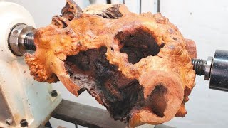 Wood Turning Root vase with resin लकड़ी  【職人技】木工旋盤で根っこの花瓶を作る #tpt