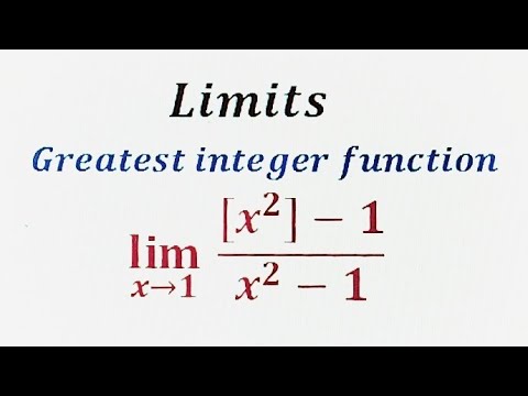 Limits involving greatest Integer Function- How to find RHL & LHL ...