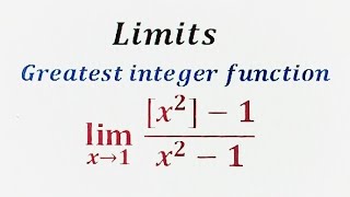 Limits involving greatest Integer Function- How to find RHL & LHL.